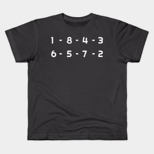 1843 1-8-4-3-6-5-7-2 .dnys Kids T-Shirt